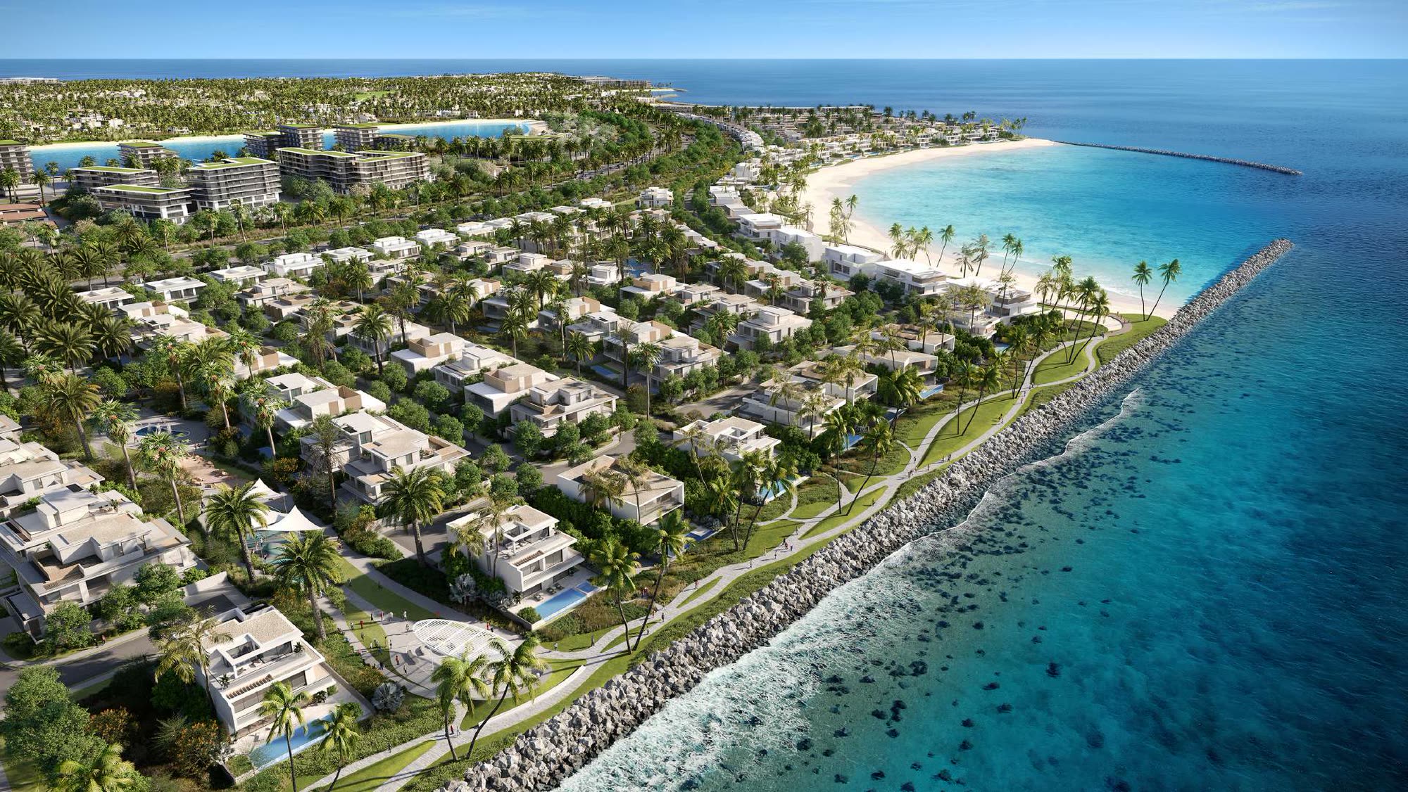 A Prime Corner on Dubai Islands — Sea View Residence render